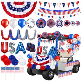 Lunmon Mardi Gras golf cart decoration full set boosts parade visibility.
