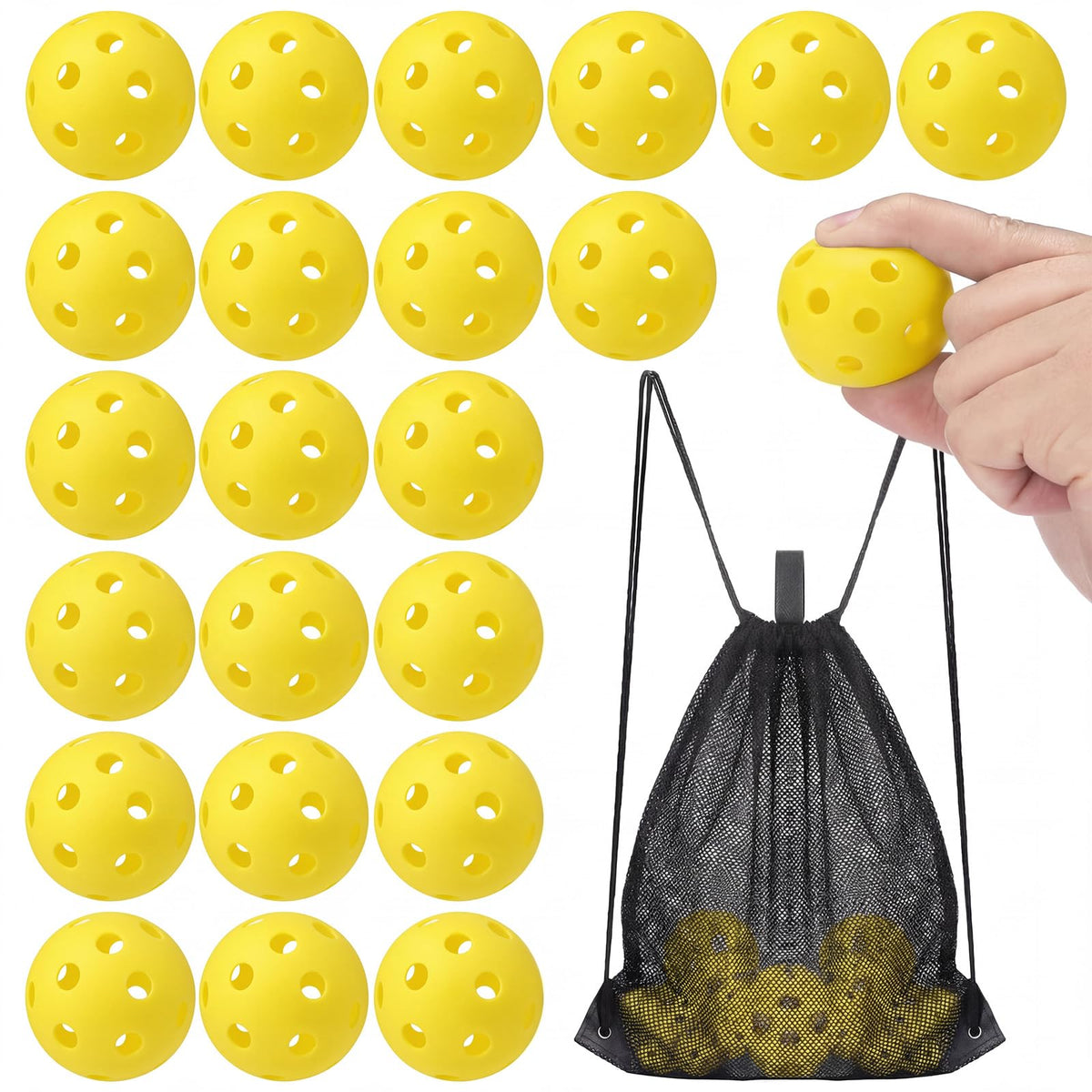Lunmon mini-baseballs 36-pack for backyard batting practice and precision drills.