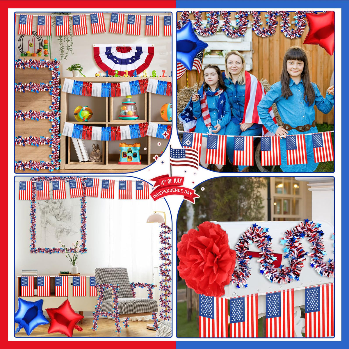 Lunmon patriotic balloons kit fits most golf carts quickly.