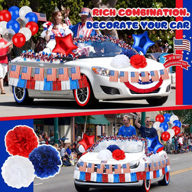 Lunmon star balloons and streamers boost parade visibility and joy.
