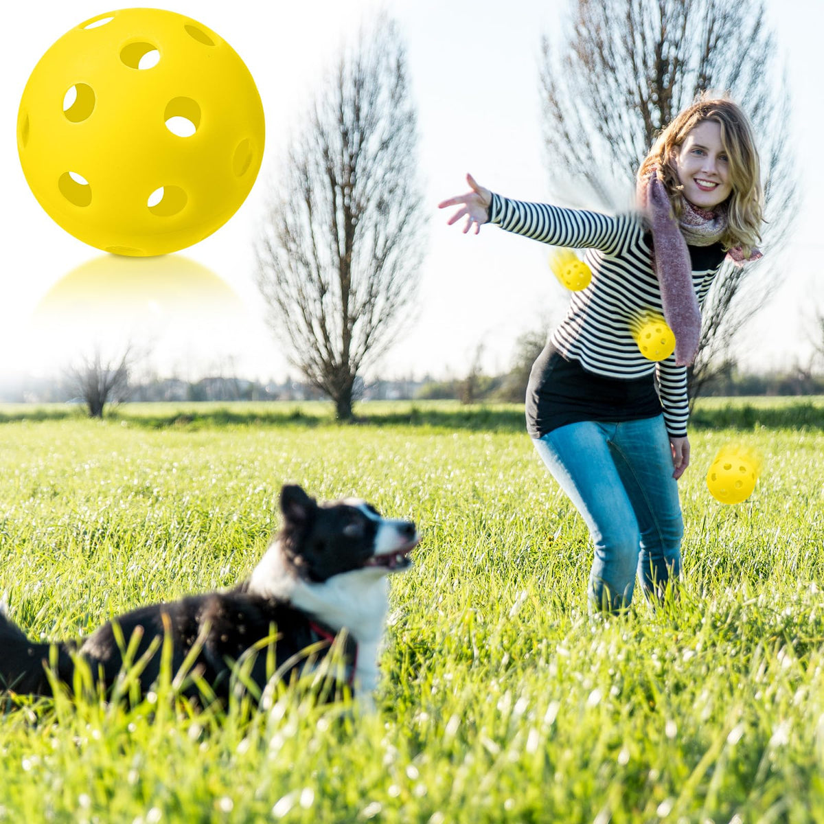 Lunmon yellow compact balls ideal for indoor and outdoor practice without damage.