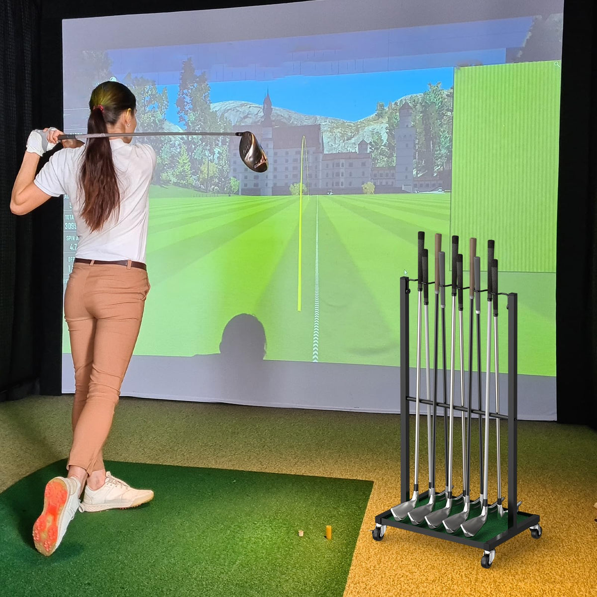 Luplom indoor-outdoor ready rack supports practice at home or range.