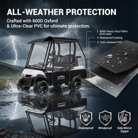 LUPPLE 600D Oxford fabric delivers rugged all-weather protection.