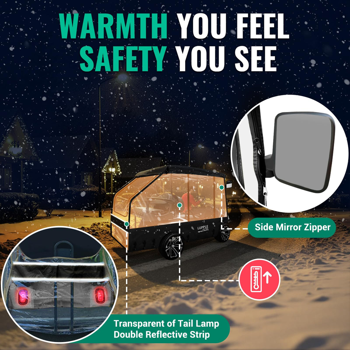 LUPPLE zippered doors enable quick, tool-free entry with full coverage.