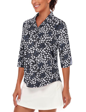 LURANEE golf polo featuring V neck and 2 buttons for stylish comfort