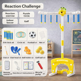 Lushain Reflex Drop Sticks ring toss on table or lawn for portable fun