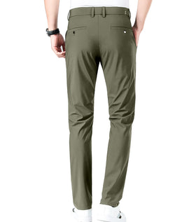 LUSHENUNI slim-fit stretch design highlighting tailored silhouette and mobility