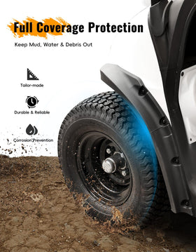 Luxemoto 10-piece fender flare kit includes mounting hardware for quick bolt-on install