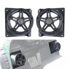 Luxemoto 65-inch under-dash bracket left view secures 6.5-inch speakers