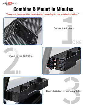 Luxemoto black powder-coated finish resists rust in all weather.
