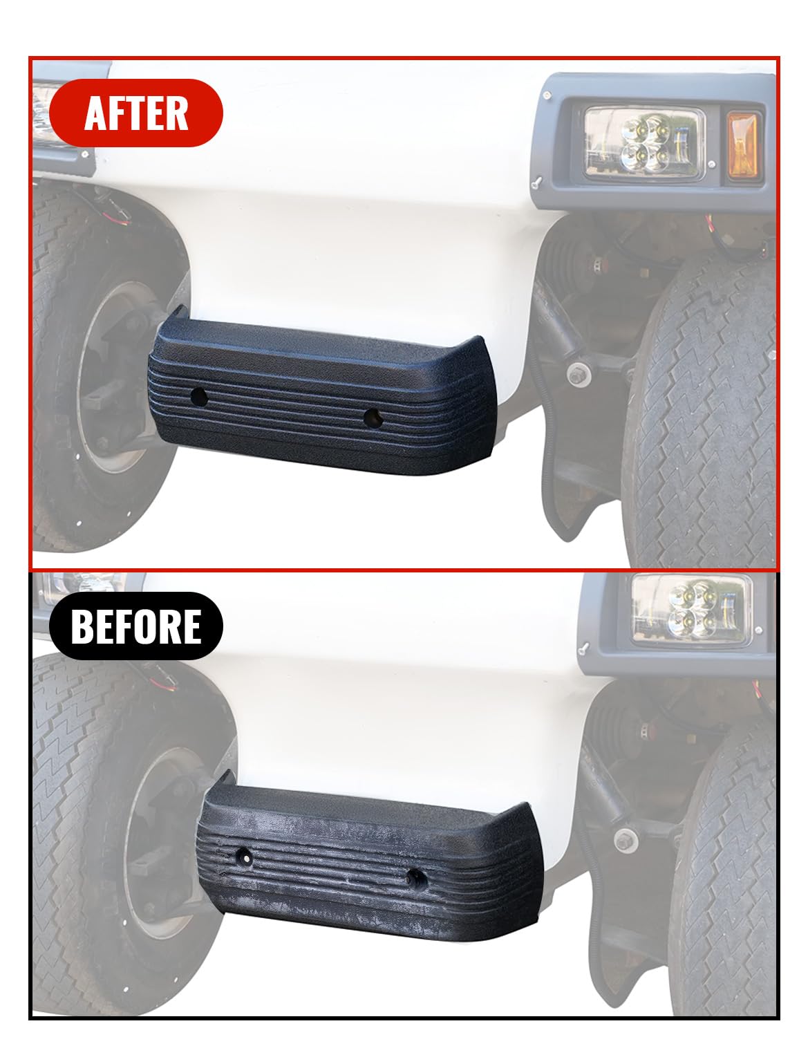 Luxemoto bumper assembly with hardware for quick installation