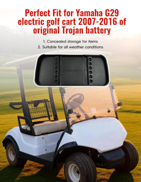 Sturdy, compact storage solution by LUXEMOTO for golf carts on the go
