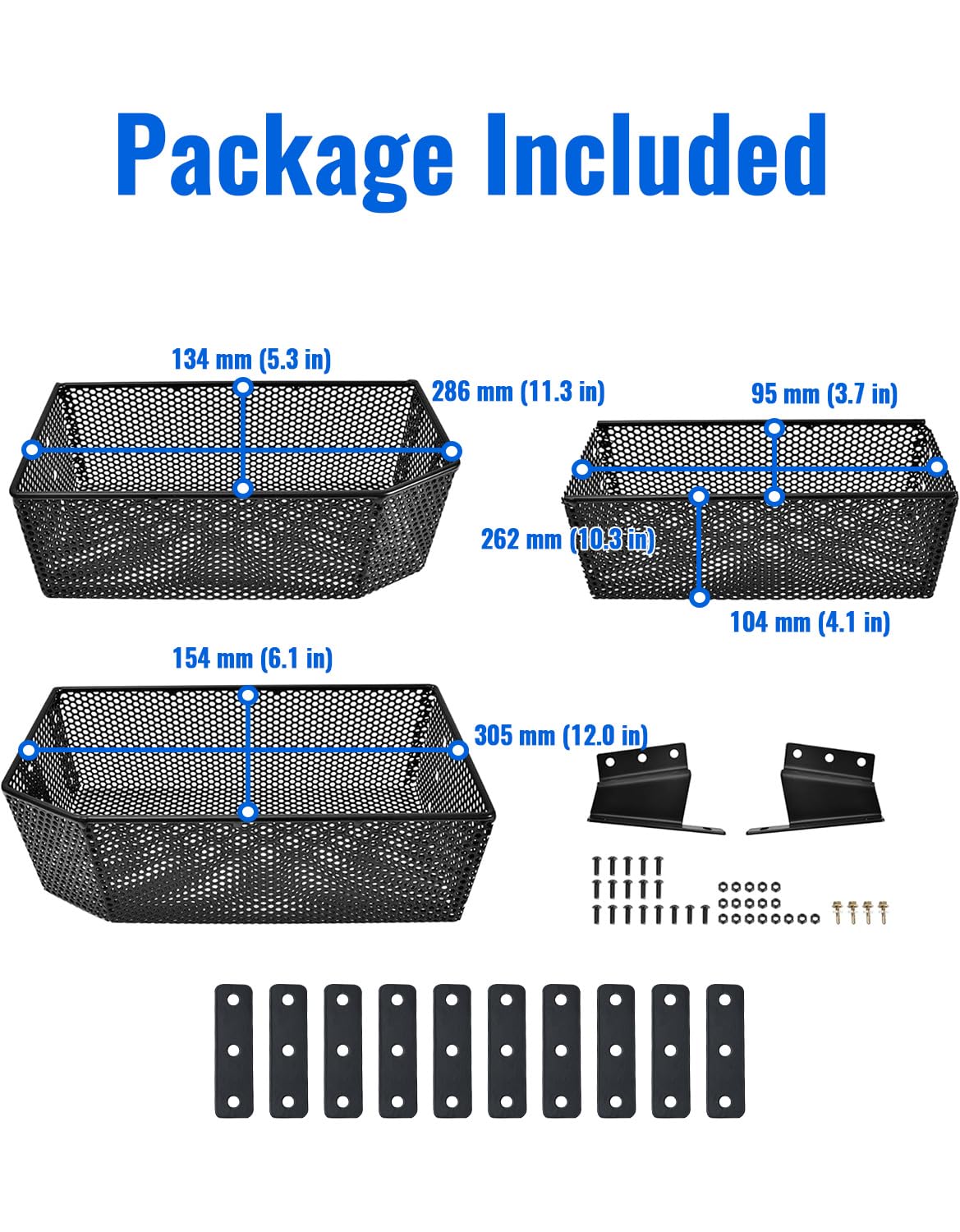 Luxemoto durable powder-coated black finish blends with most carts and withstands weather.