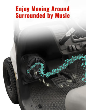Luxemoto durable PP plastic construction withstands mud and weather on the course