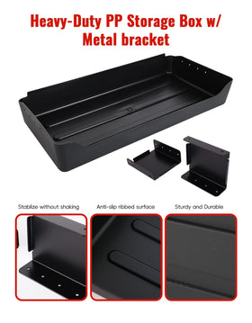 LUXEMOTO durable PP plastic tray with sturdy mounting bracket