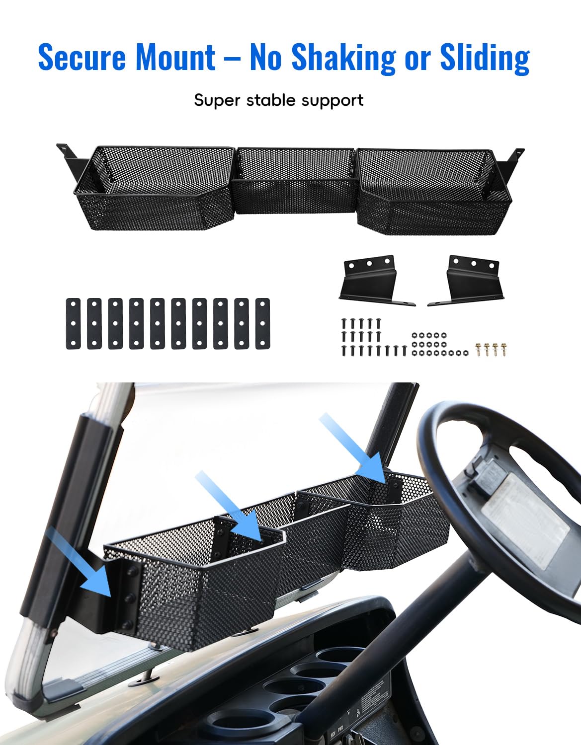 Luxemoto easy mount brackets and screws are included for fast installation.