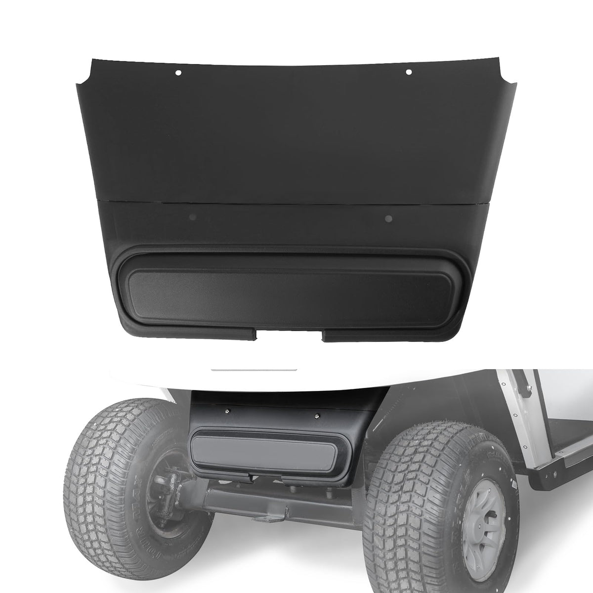 LUXEMOTO EZGO TXT front shield setup shows easy installation and instant front-end protection