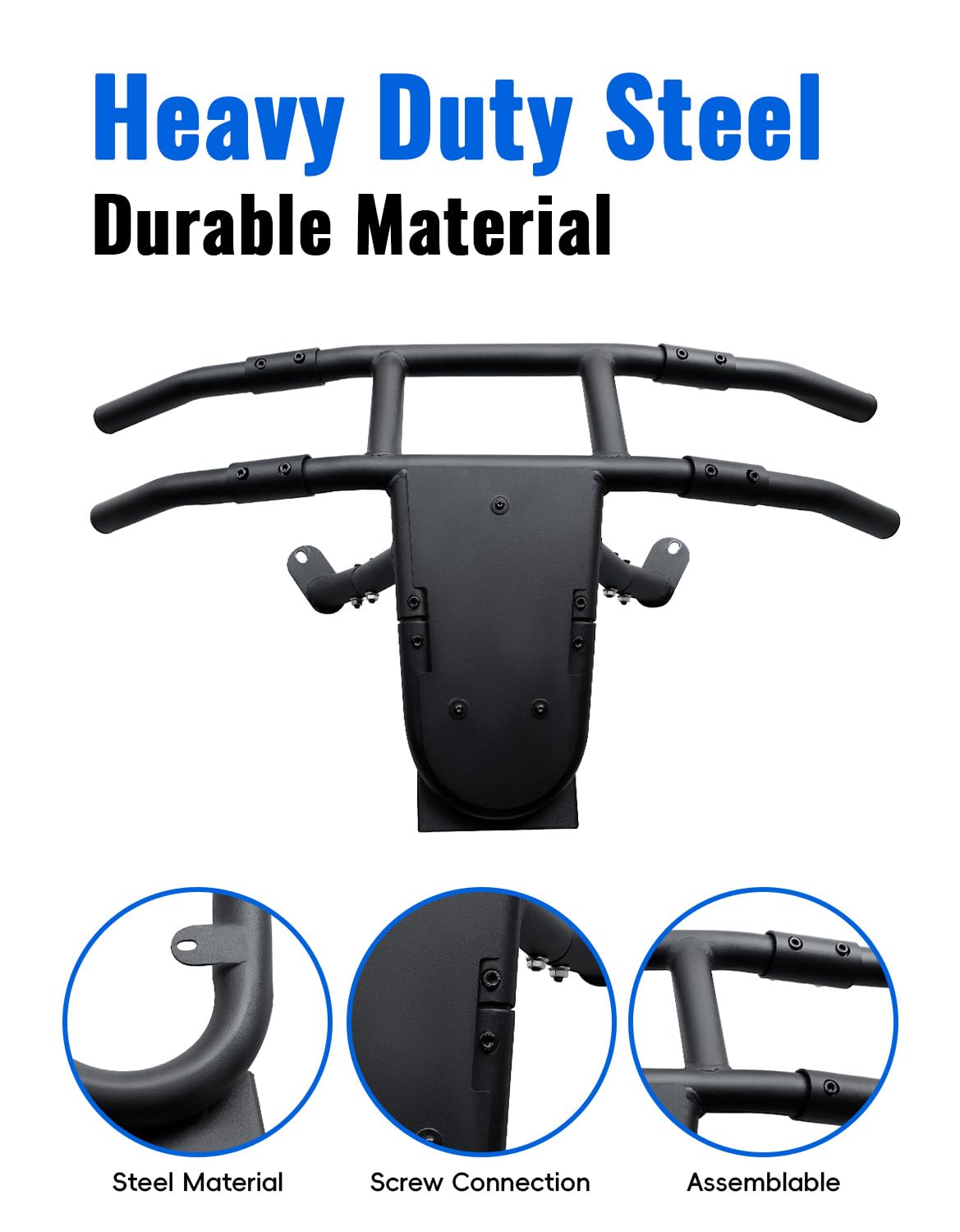 LUXEMOTO RXV bumper guard close-up, scratch-resistant powder coat resists rust.