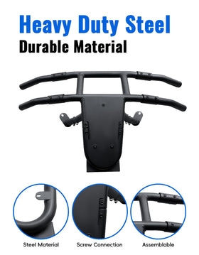 LUXEMOTO RXV bumper guard close-up, scratch-resistant powder coat resists rust.