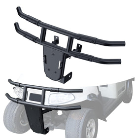 LUXEMOTO EZ-GO RXV front brush guard protects the nose on trails.