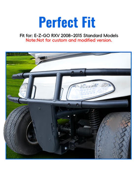 LUXEMOTO reinforced steel bumper guard for rugged golf cart use.