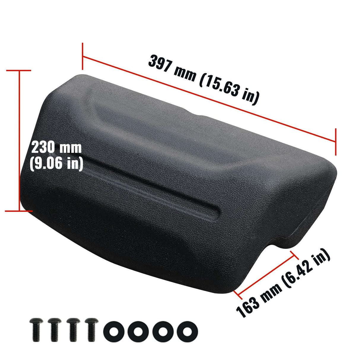 Packaging includes bumper, hardware, and installation manual for LUXEMOTO front bumper