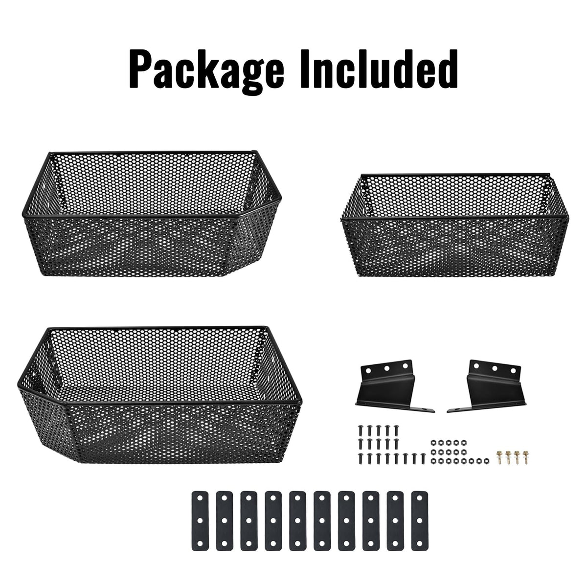 Luxemoto front inner storage basket includes installation manual.