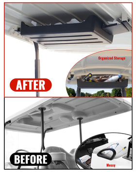 LUXEMOTO front roof storage box mounted for quick access during play