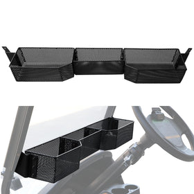 LUXEMOTO front storage basket for Club Car Tempo 2025 keeps keys and phones within reach.