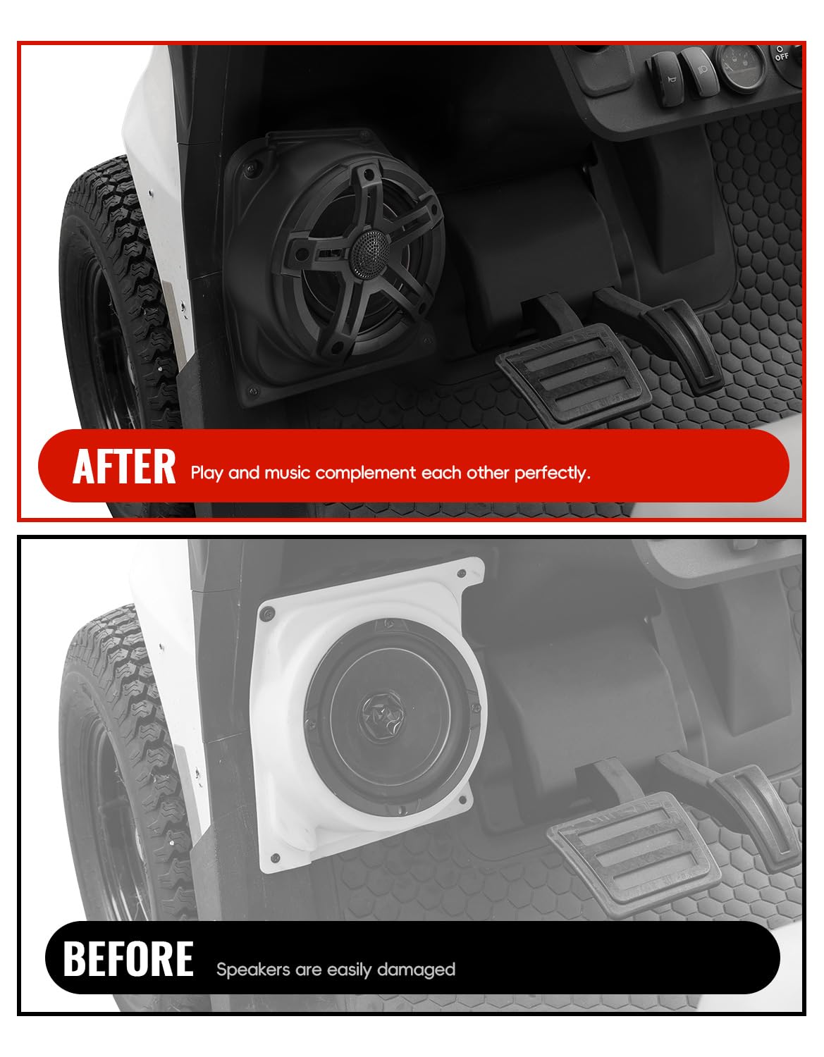 Luxemoto included mounting hardware ensures secure, straightforward installation