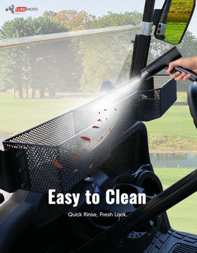 LUXEMOTO compact front storage that stays organized during rides.
