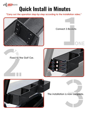Includes basket, mounting brackets, screws, and instructions for easy upgrade.