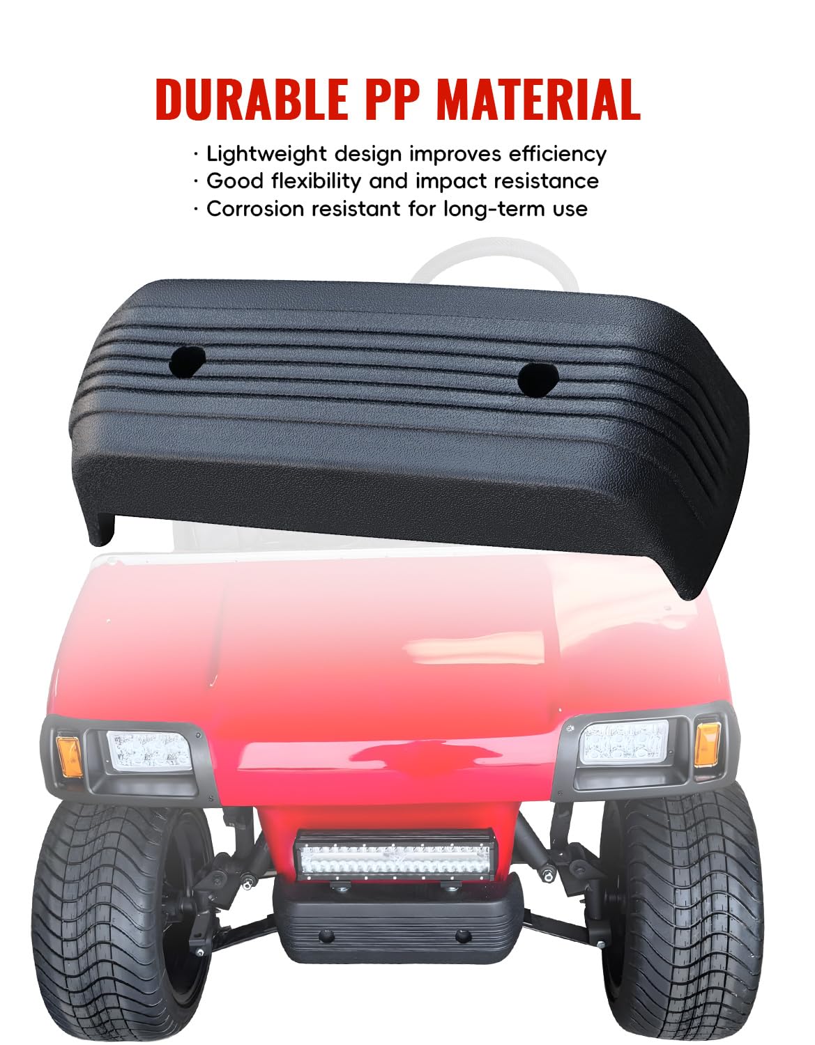 Luxemoto front bumper installation shown using original mounting holes