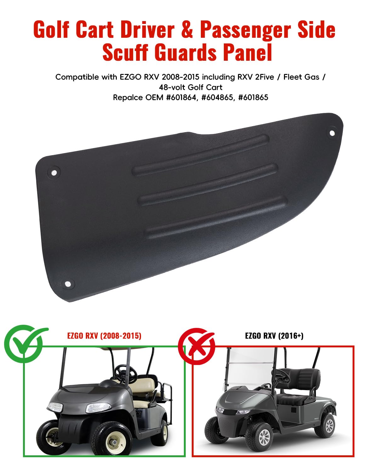 LUXEMOTO packaging shows 1 pair panels and mounting hardware.