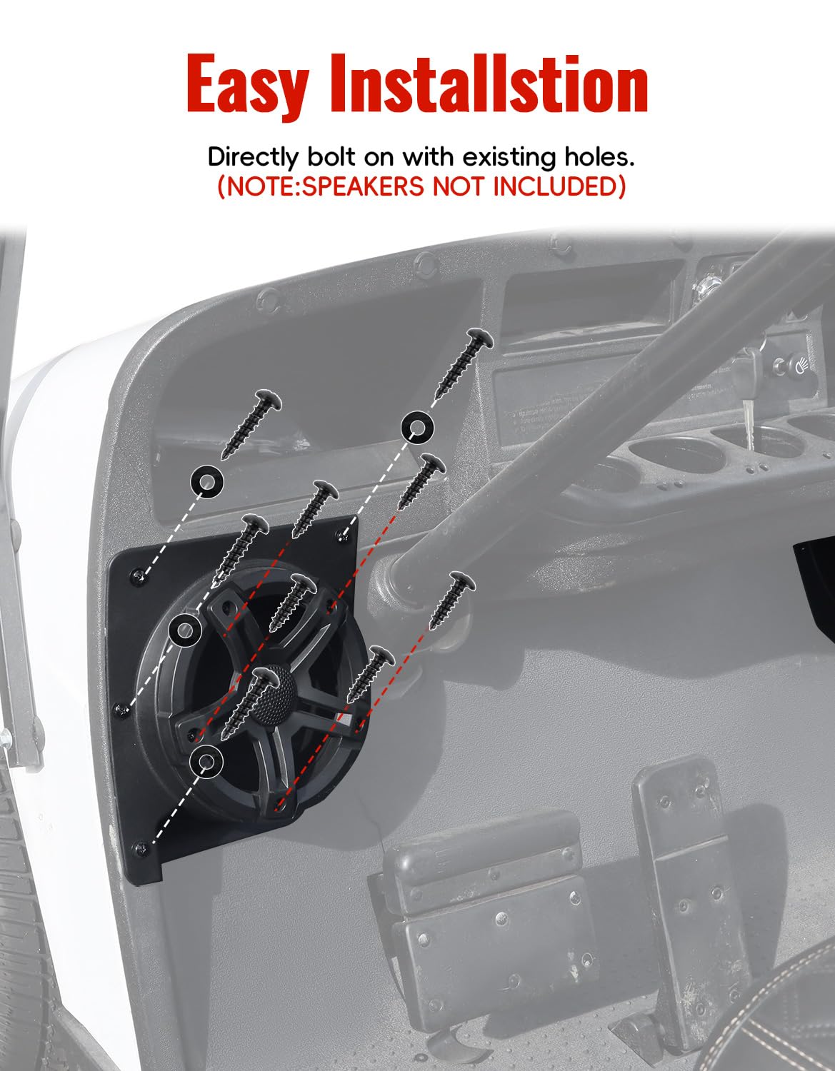 LUXEMOTO space-saving design preserves legroom and storage in the cart