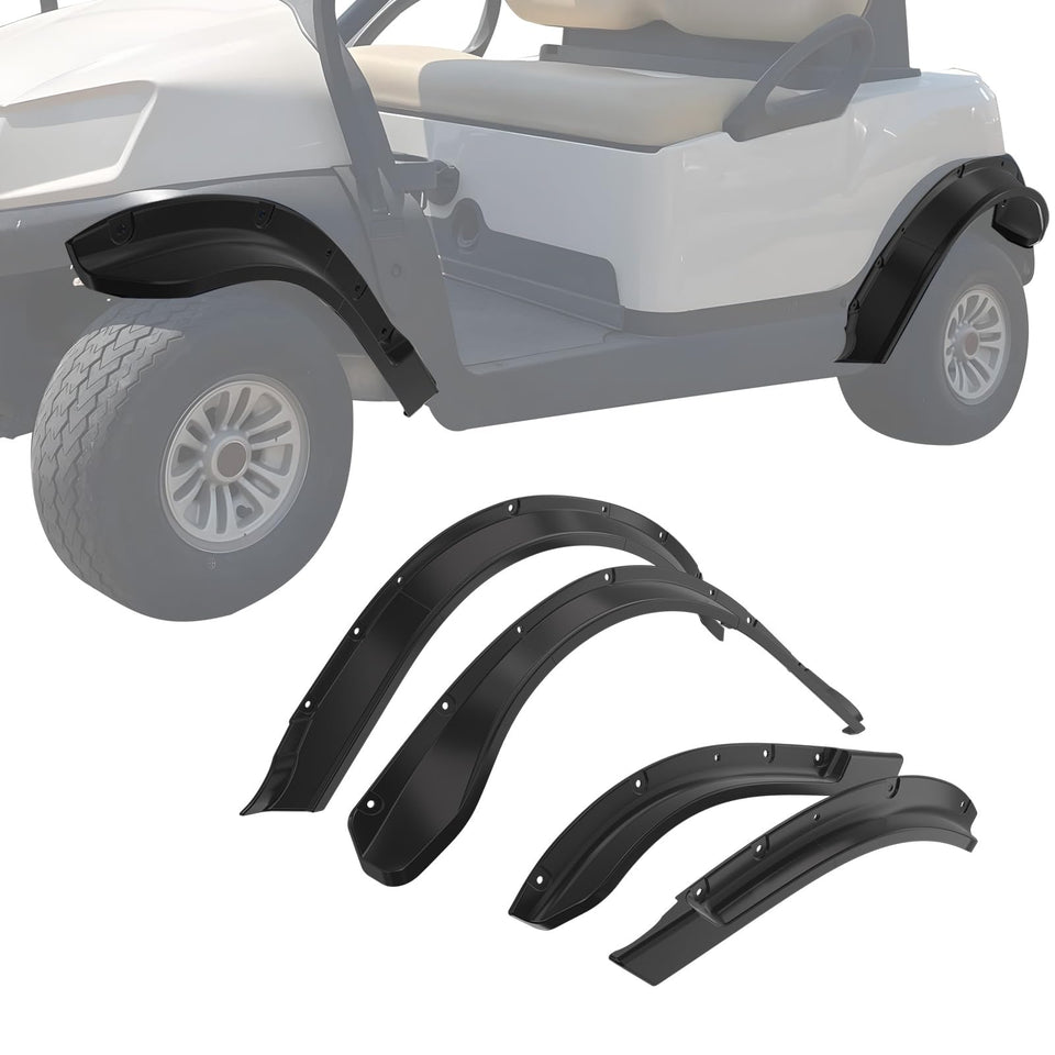 LUXEMOTO Tempo front fender flare shields the cart from mud