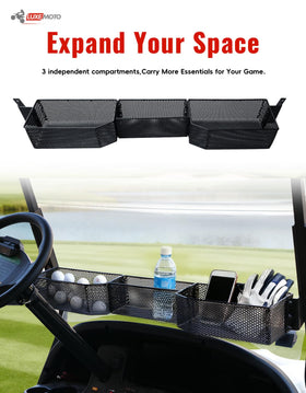 Three-compartment design helps separate golf accessories efficiently.