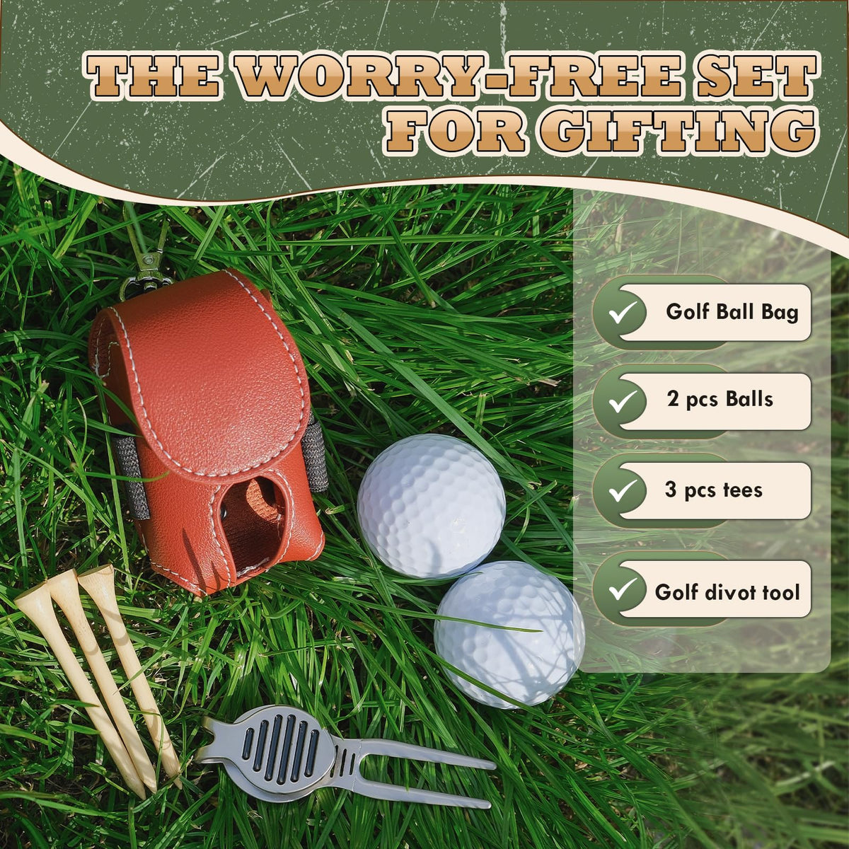LuzySombral divot tool included for effortless repair on the green.