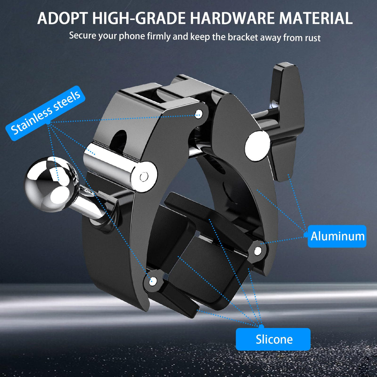 lxuraduy low-profile mount—adds minimal clutter to the golf cart cockpit.
