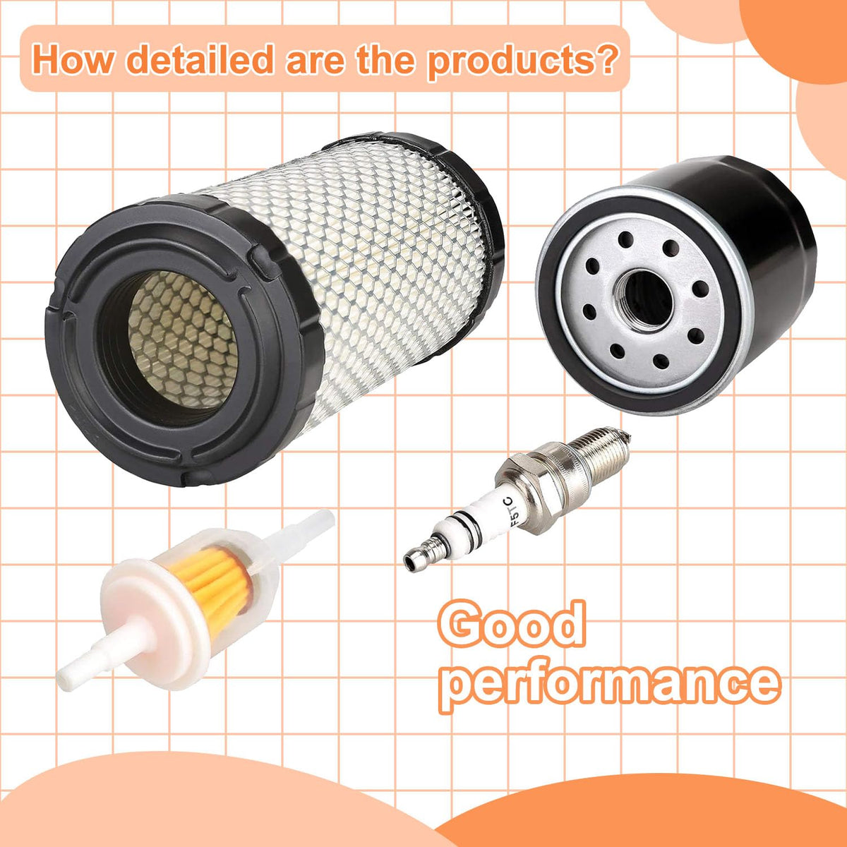 LY 5KYSON EZGO oil filter close-up designed for Kawasaki engines