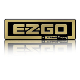 LY 5KYSON EZGO TXT front emblem close-up showing a precise logo replica.