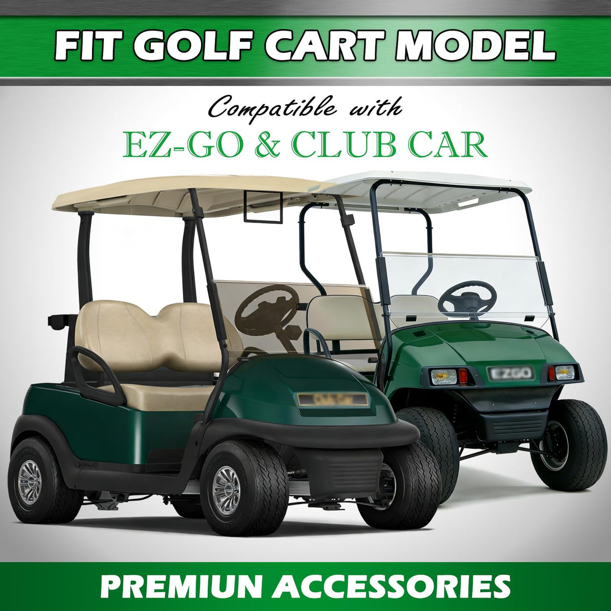 LY 5KYSON shock extension rear view shows compatibility with EZGO TXT and Club Car rear shocks
