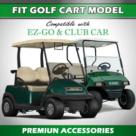 LY 5KYSON shock extension rear view shows compatibility with EZGO TXT and Club Car rear shocks