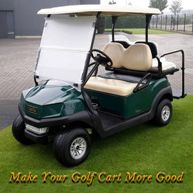 Club Car Tempo with LY 5KYSON name plate on the course.
