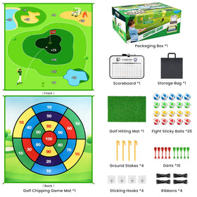 LYDARZ Battle Golf mat durable-outdoor performance supports year-round chipping sessions.