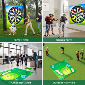 LYDARZ Battle Golf Set in a living room with kids playing and learning