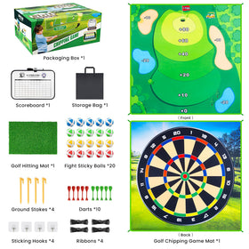LYDARZ Battle Golf Set ready for a party game, compact and easy to set up