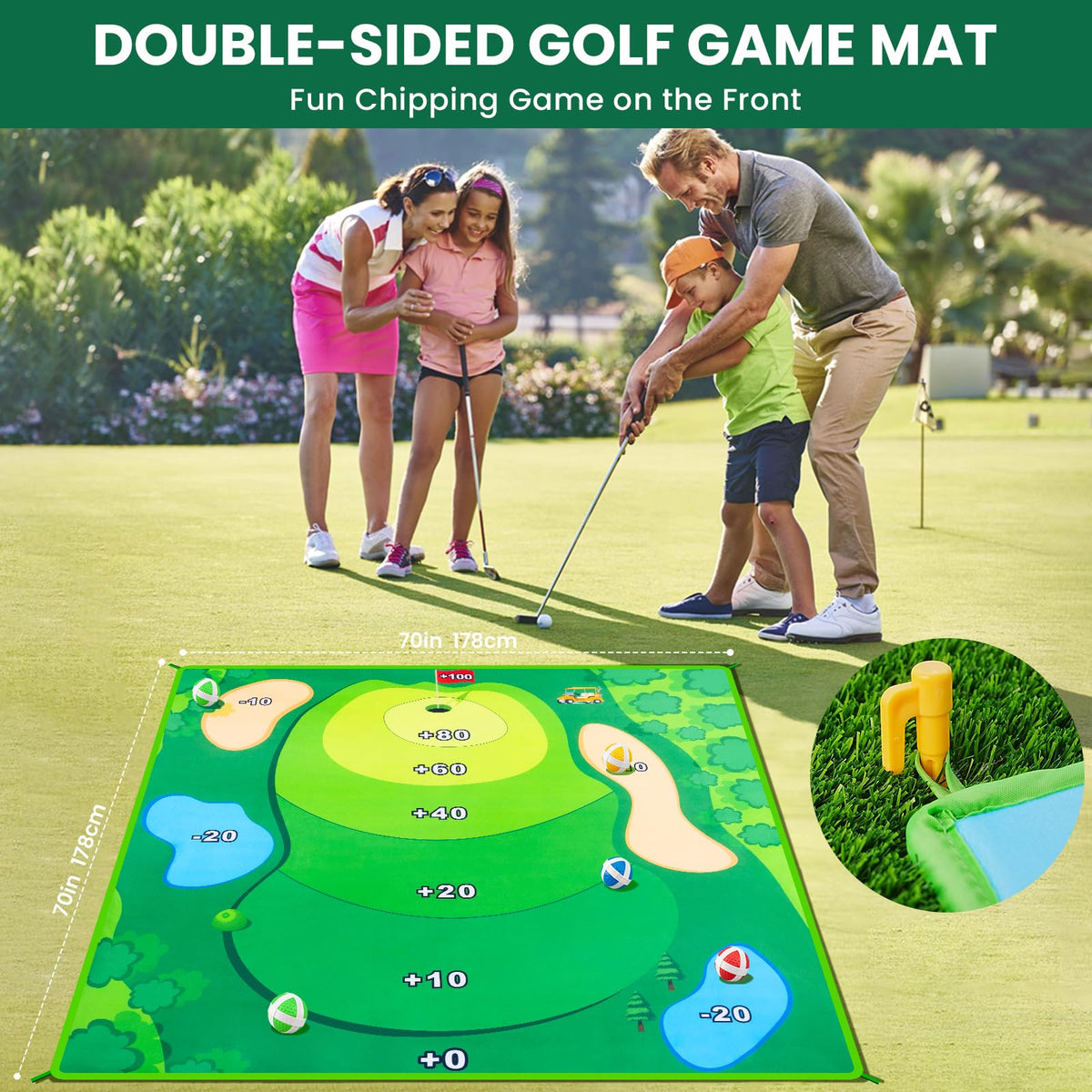LYDARZ Battle Golf Set showing putting and chip side for quick training