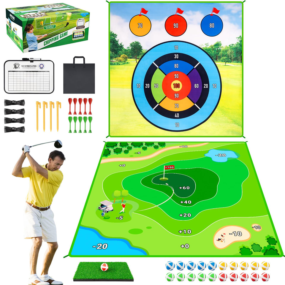 LYDARZ golf chipping mat double-sided for versatile indoor or outdoor practice