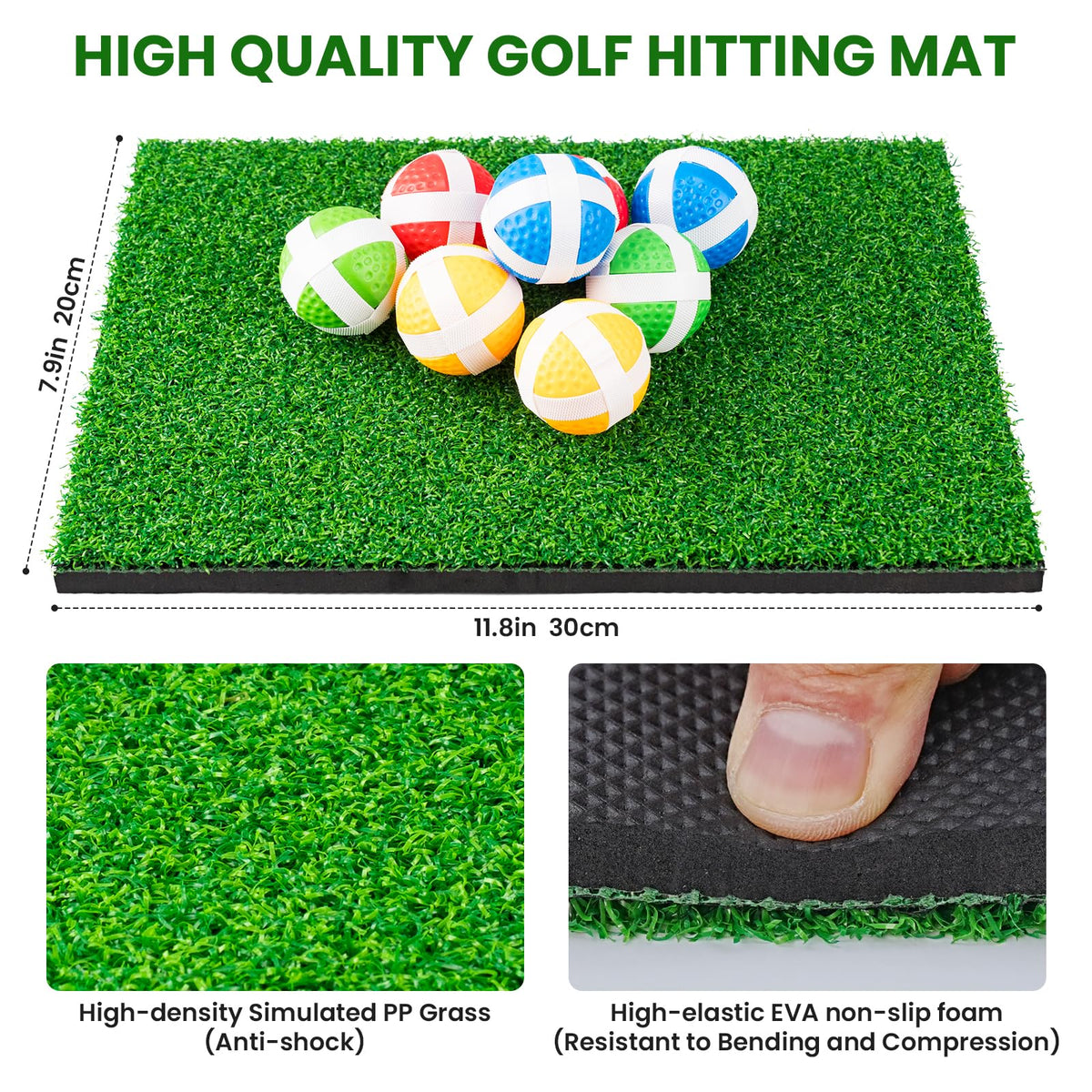 LYDARZ all-weather golf mat designed for durability in any weather